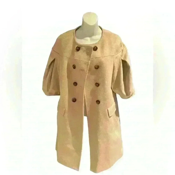 BCBGMaxAzria Jackets & Blazers - BCBGMAXAZRIA Womens Double Breasted Wool Coat 3/4 Sleeve Size medium